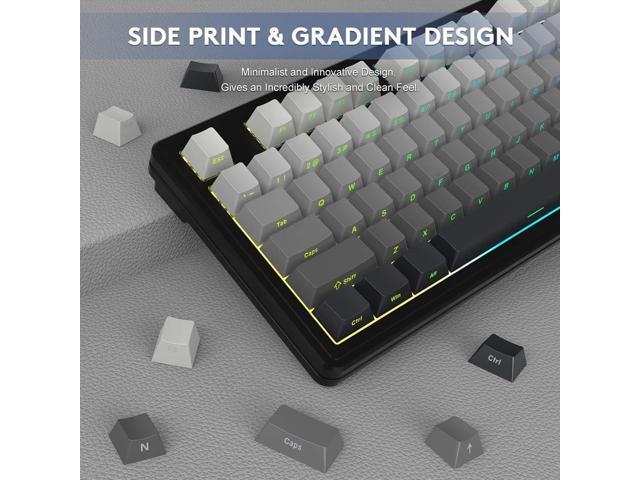 ATTACK SHARK M87 PRO Wireless Mechanical Gaming Keyboard,Hot Swappable Gasket RGB Custom Keyboard,Linear Switch & Side Printed PBT...