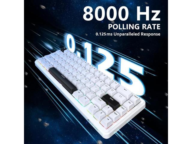 ATTACK SHARK X65 HE Wired Rapid Trigger Magnetic Switch 65% Mechanical Gaming Keyboard and R1 Mouse Combo,8KHZ Polling Rate,2.4Ghz Wireless/USB...