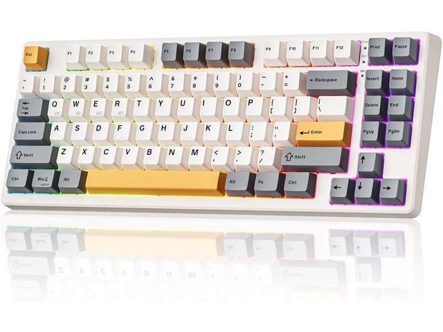 Wireless Mechanical Keyboard,Gasket Mounted with Creamy Sound,Bluetooth/2.4GHz/USB-C,Custom Hot Swappable,RGB Backlit,75% Compact Layout for...