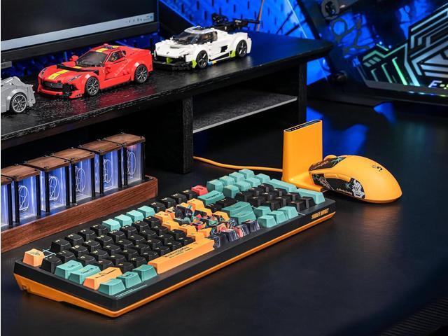 Bloody AT98 Alpha Optical Switch Performance Keyboard - Adjustable Actuation Point, Gaming PBT Keycaps, 7 RGB Backlit Effects, Renegade Design