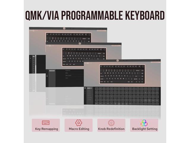 KiiBoom Moonshadow V2 75% Wireless Aluminum Gaming Keyboard, QMK & VIA Programmable, BT5.0/2.4GHz/USB-C, Hot-Swappable Creamy Mechanical Keyboard...