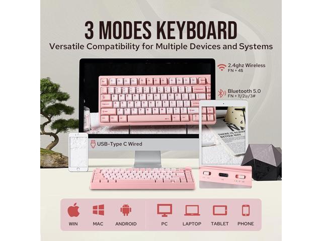 KiiBoom Moonshadow V2 75% Wireless Aluminum Gaming Keyboard, QMK & VIA Programmable, BT5.0/2.4GHz/USB-C, Hot-Swappable Creamy Mechanical Keyboard...