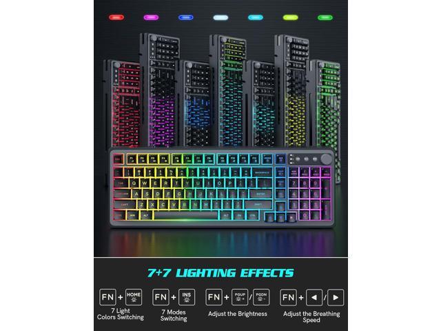 Gaming Keyboard and Mouse Combo - RGB Backlit 14 Lighting Effects, USB Wired Computer Keyboard, 26-Key Anti-Ghosting, Volume Wheel, Quiet Typing,...