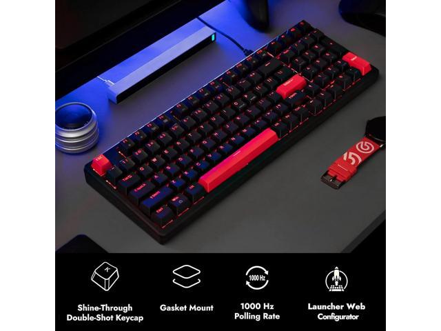 LEMOKEY X5 Wired Gaming LED Backlight QMK/Launcher Mechanical Keyboard for Windows/Linux, Customize keymaps, Double-Shot keycaps, Keychron...