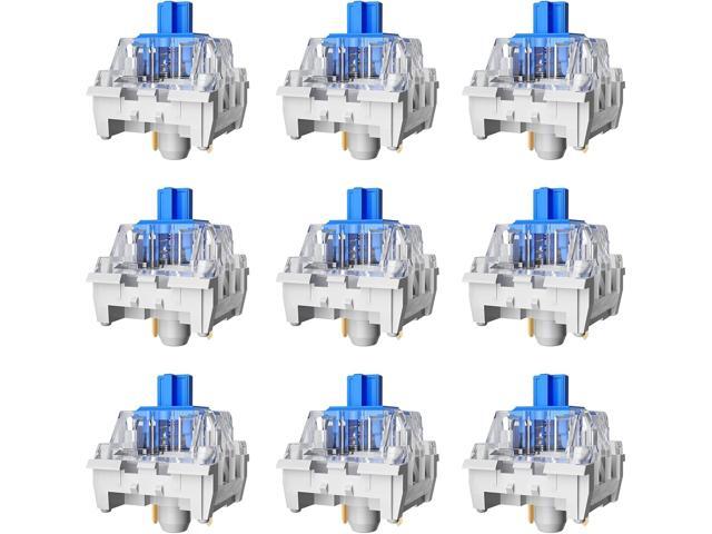 Zhouwang 72PCS Blue Switches,3 Pin Replacement Dustproof Mechanical Keyboards Switches, Suitable clicker for 3D Prints and Gaming Keyboards