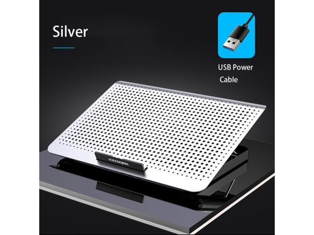 Silver Aluminum Alloy Laptop Cooler Stand Gaming Laptop Cooling Fan Laptop Cooling Pad 11 13 17 Inch Notebook Radiator Stand for Gaming