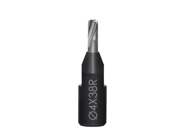 Solid Carbide Bit 4mm for DF500 Domino Joiner, Spiral Flute Router Cutter for Mortise Cutting, Tungsten Carbide Replacement Bit, 1 Pack