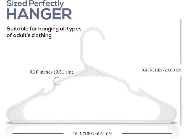 Utopia Home - Plastic Hangers 50 Pack - Perfect Space Saving Clothes Hanger - Durable and Strong Closet Organizers and Storage Makes It Ideal Dorm...