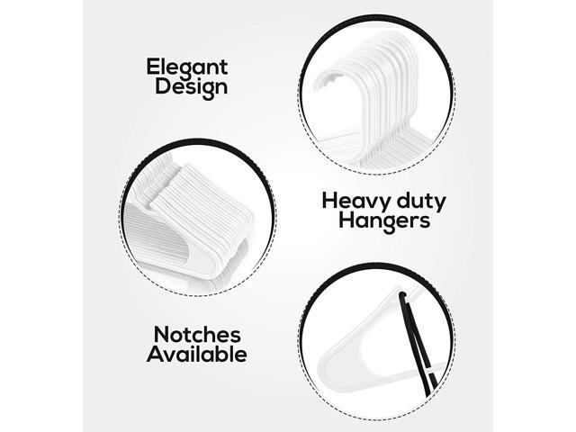 Utopia Home - Plastic Hangers 50 Pack - Perfect Space Saving Clothes Hanger - Durable and Strong Closet Organizers and Storage Makes It Ideal Dorm...