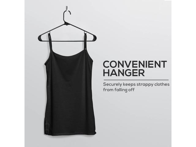 Utopia Home Plastic Hangers 50 Pack - Clothes Hanger with Hooks - Durable & Space Saving (Black)