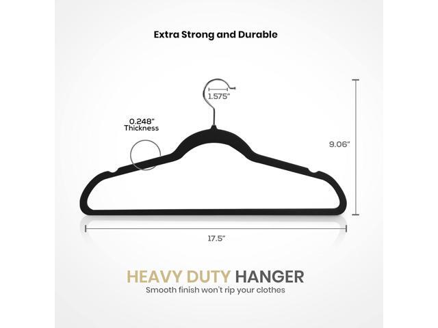 Utopia Home Velvet Hangers 30 Pack - Non-Slip Suit Hangers with 360 Degree Rotatable Hook - for Pants, Coats, Shirts & More (Black)