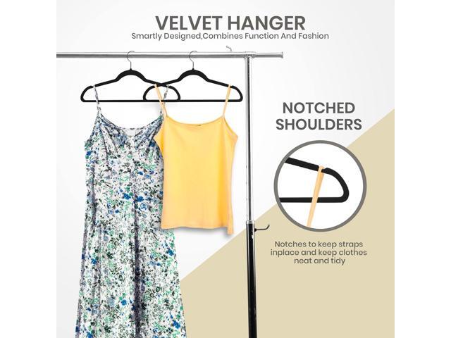 Utopia Home Velvet Hangers 30 Pack - Non-Slip Suit Hangers with 360 Degree Rotatable Hook - for Pants, Coats, Shirts & More (Black)