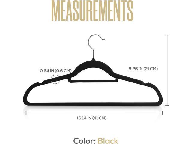 Utopia Home Premium Velvet Hangers 50 Pack - Non-Slip Clothes Hanger with Tie Bar - Black Hangers with 360 Degree Rotatable Hook - Heavy Duty Coat...
