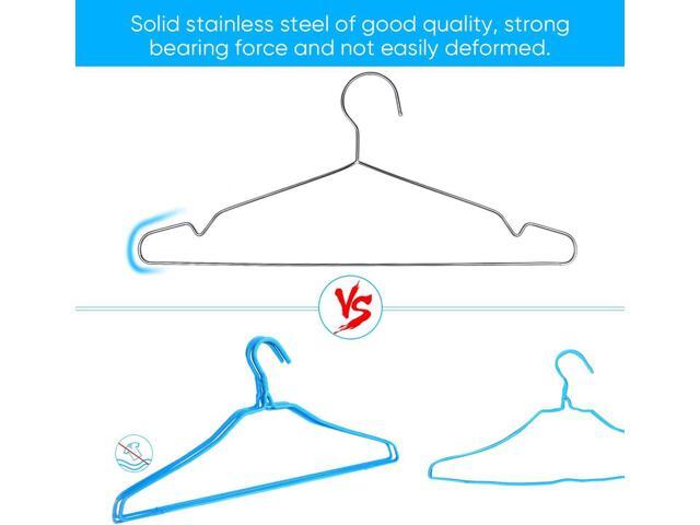 Fayleeko Wire Coat Hangers 40 Pack Strong Heavy Duty Stainless Steel Metal Ultra Thin Space Saving Clothes Hangers 16.5 Inch