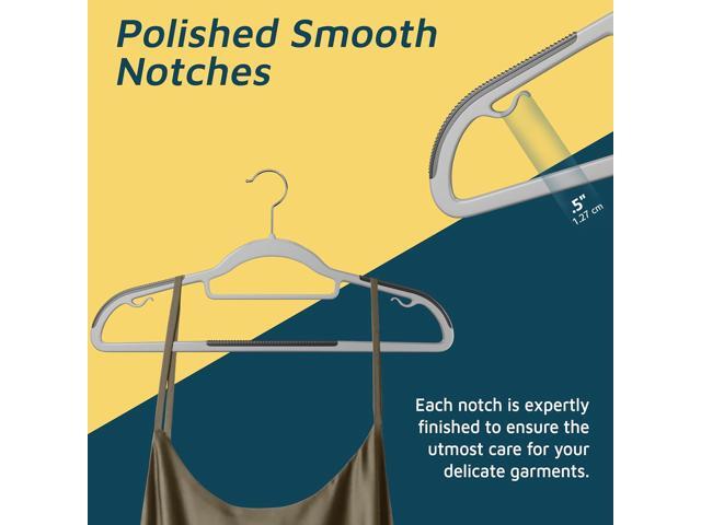 Plastic Clothes Hanger Set - 20 Pieces Versatile, Lightweight, Space-Saving, Non-Slip, Slim Designed, Dry and Wet Clothes Hanger Set with 360°...