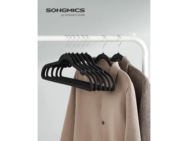 SONGMICS Velvet Hangers 50 Pack, Non-Slip Clothes Hangers, Suit Hangers with Shoulder Notches, Pants Bar, 360° Swivel Hook, Space-Saving, for...