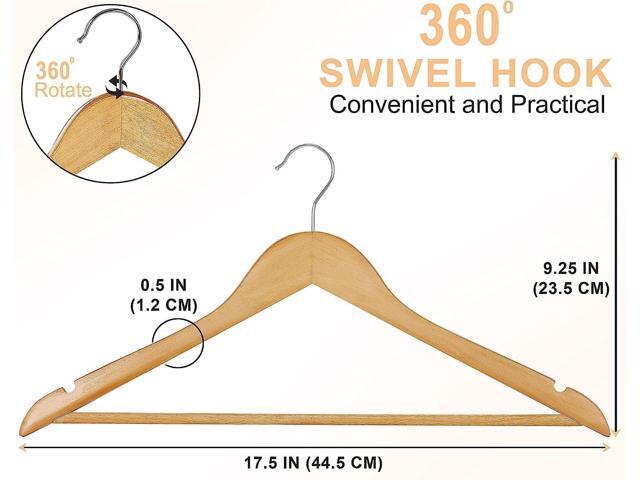 Utopia Home Premium Wooden Hangers 20 Pack - Durable & Slim Coat Hanger - Suit Hanger with 360-Degree Rotatable Hook - Wood Hangers with Shoulder...