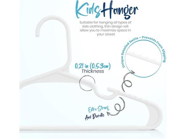 Utopia Home 60 Pack Kids Hangers - 11.5 Inch Plastic Baby Hangers for Closet - Childrens Hanger for Clothes & Infant Hanger for Closet (White)