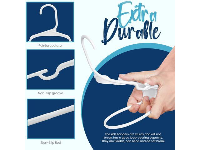 Utopia Home 60 Pack Kids Hangers - 11.5 Inch Plastic Baby Hangers for Closet - Childrens Hanger for Clothes & Infant Hanger for Closet (White)