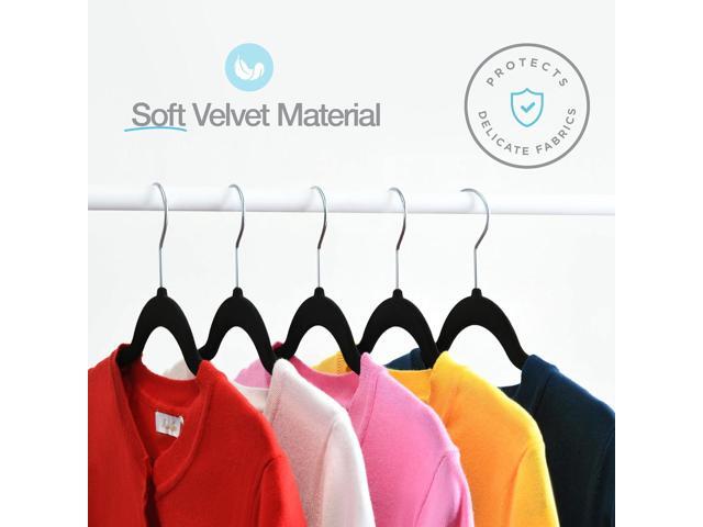 Home-it Premium Velvet Hangers 50 Pack - Heavy Duty Ultra Thin Black Suit Clothes Hangers Non Slip for Closet, Shirt Pants, Hook Swivel 360
