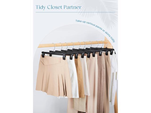Smartor Pants Hangers - 30 Pack, Black Clips Hangers with 360° Hooks, Shorts Hanger with Strong Clamps, Dress, Heavy Duty as Trousers, Skirt,...