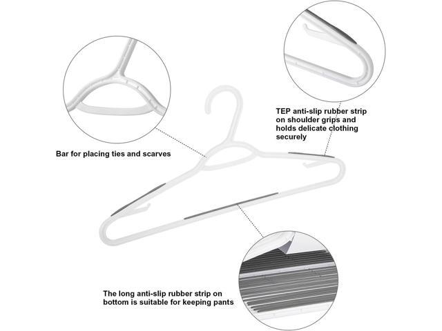 30 Pack Bendable Plastic Hangers Light-Weight Non-Slip Clothes/Suit Hangers(Grey)