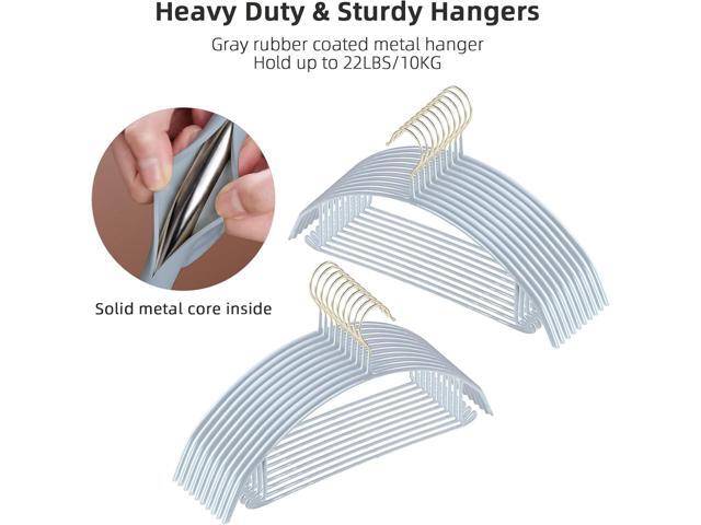 MOPALL Clothes Hangers 20 Pack, Non Slip Hangers Sweater Hanger No Shoulder Bump, 16.5 Inch Wide Durable and Strong Shirt Coat Dress Skirt Suit...