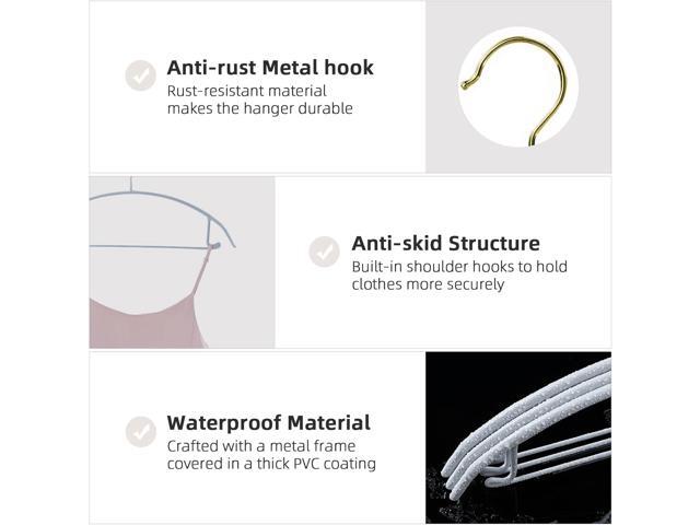 MOPALL Clothes Hangers 20 Pack, Non Slip Hangers Sweater Hanger No Shoulder Bump, 16.5 Inch Wide Durable and Strong Shirt Coat Dress Skirt Suit...