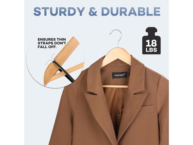 Wooden Hangers 30 Pack, Heavy Duty Wood Hangers for Coats, Suits, Jackets, Closet & Pants Durable Premium Wood Hangers with 360-Degree Rotatable...