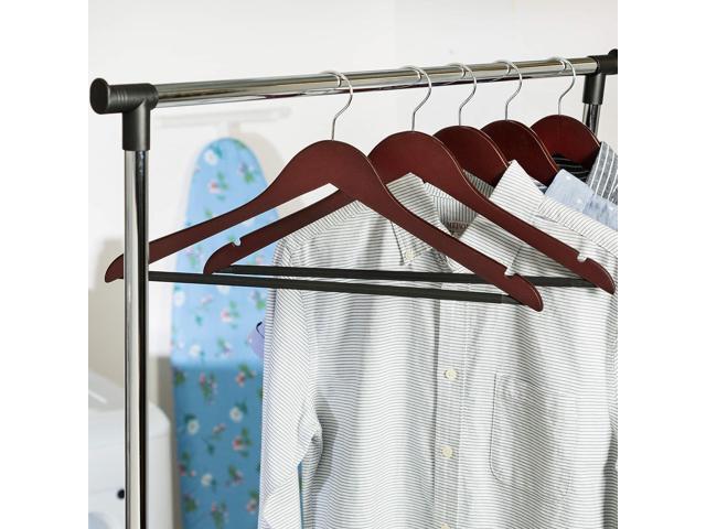 Honey-Can-Do No Slip Wooden Coat Hangers, Cherry Wood, 24-Pack