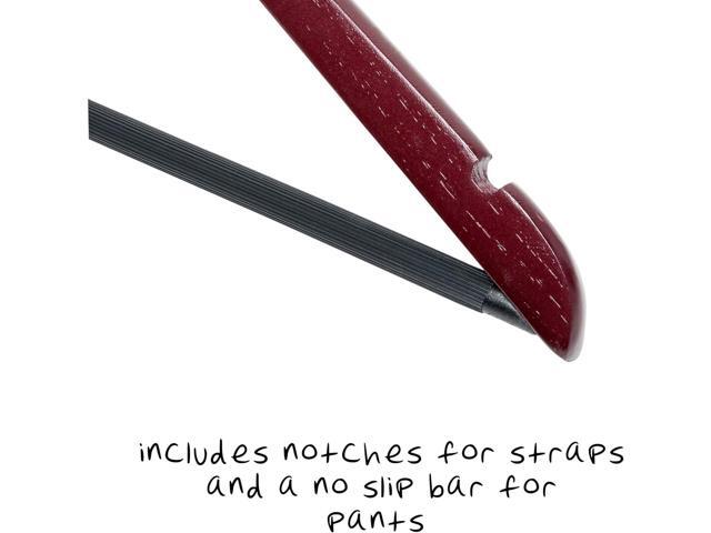 Honey-Can-Do No Slip Wooden Coat Hangers, Cherry Wood, 24-Pack