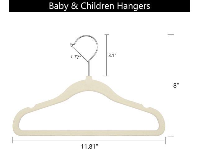 GoodtoU Kids Hangers Velvet 50 Pack - Baby Felt Hangers Non Slip Toddler Hanger Childrens Hanger for Kid