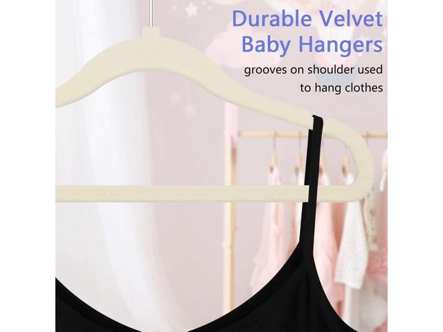 GoodtoU Kids Hangers Velvet 50 Pack - Baby Felt Hangers Non Slip Toddler Hanger Childrens Hanger for Kid