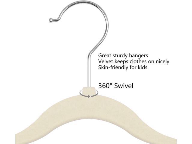 GoodtoU Kids Hangers Velvet 50 Pack - Baby Felt Hangers Non Slip Toddler Hanger Childrens Hanger for Kid