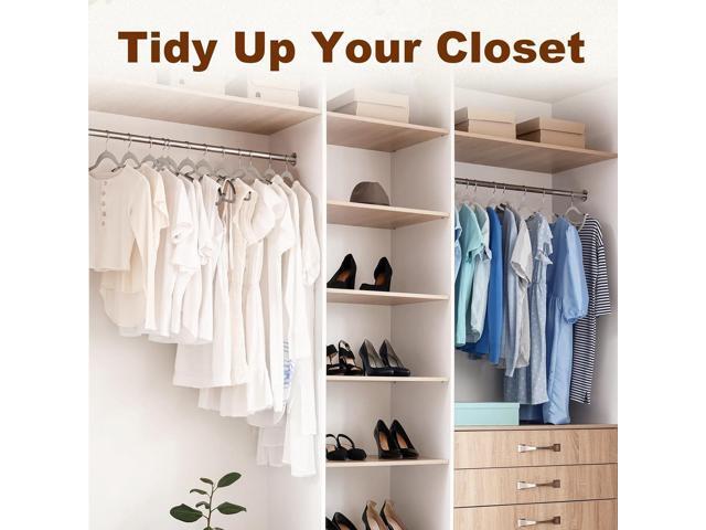 HOUSE DAY Heavy Duty Plastic Hangers 60 Pack, Non Slip Clothes Hangers with Rubber Pads and 360° Hook - Thin 0.2 Inch, Space Saving Coat Hanger...