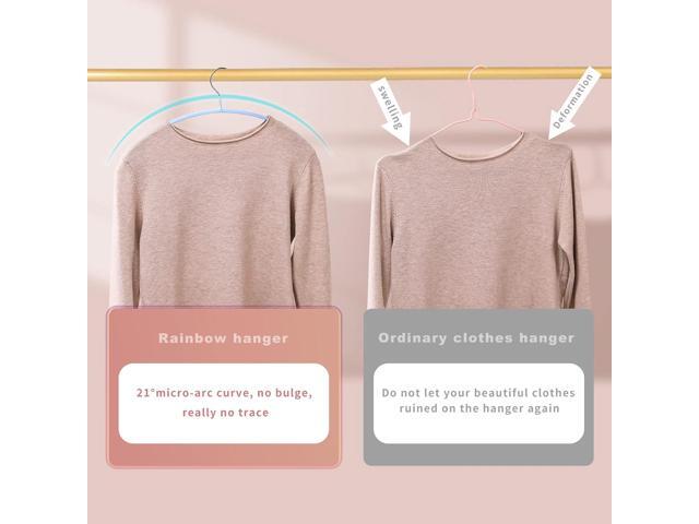 MOPALL Clothes Hangers 28 Pack, Non Slip PVC Coating Metal Sweater Hanger No Shoulder Bump, 16.5 inch Wide Heavy Duty Durable Adult Coat Hanging...