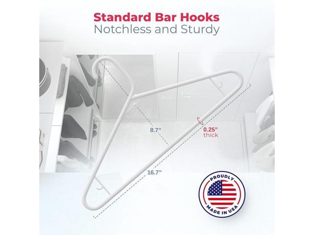 60pk Made in USA Strong Plastic Clothes Hangers Bulk 20 30 50 100 Pack Available Laundry Clothes Hanger Coat Hangers Plastic Heavy Duty...