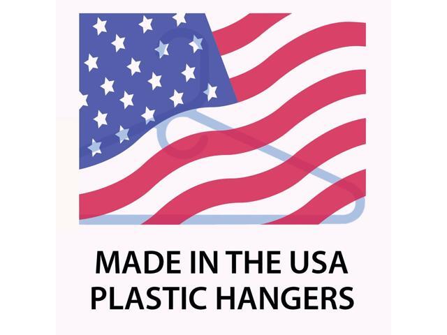 Ultra Heavy Duty Plastic Hangers, Made in USA, White Heavy Weight Hanger, 28 Pack