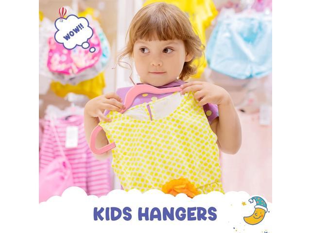 HOUSE DAY Velvet Kids Hangers 60 Pack, Premium Childrens Hangers for Closet, Ultra Thin Cute Clothes Hanger, Non Slip Small Felt Hanger 14 Inch for...