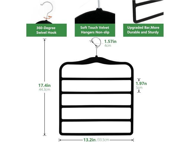 Closet Organizers and Storage,3 Pack Organization and Storage Pants-Hangers-Space-Saving,Velvet Hanger for Dorm Room for College Students Girls...