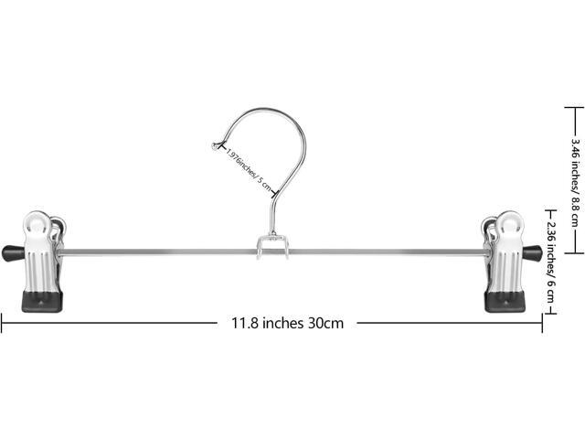 Northern Brothers Pants Hangers 50Pack Skirt Hangers with Clips Pants Hangers for Women Trouser Hangers Clips Hangers for Pants Slack Clothes...
