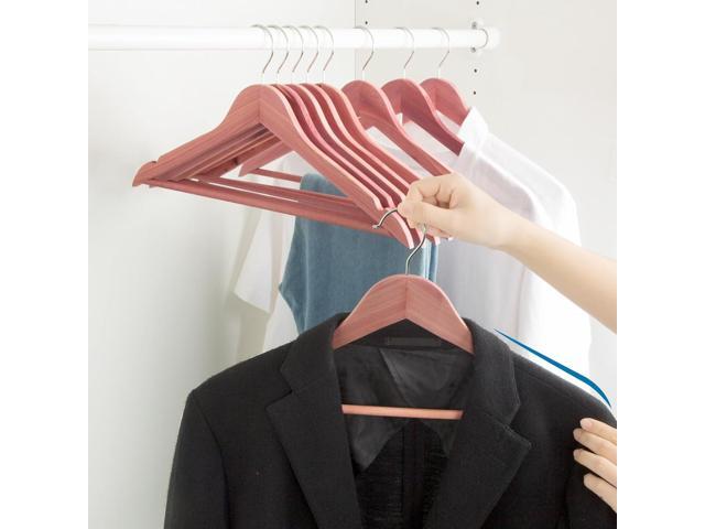Cedar Hangers for Closet 20 Pack, Wooden Hangers with Smooth Notches, Sturdy Cedar Wood Coat Hangers with 360 Rotating Hook Great for Refresh Closet