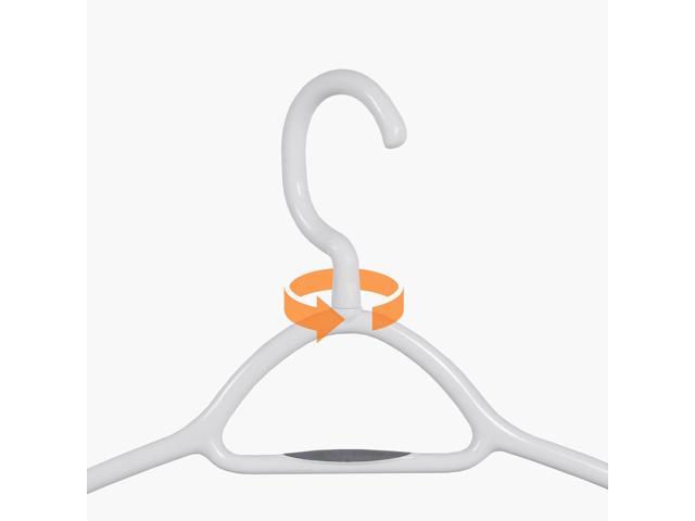 Neatfreak Set of 12 Deluxe Non Slip Clothes Hangers - Space Saving Design for Jackets, Pants, Shirts, 360 Degree Swivel Neck, Soft Grip Bars,...