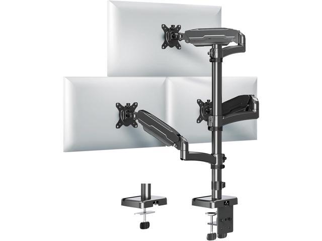 MOUNT PRO Triple Monitor Mount for Max 32' Computer Screen, Adjustable 3 Monitor Desk Mount, up to 17.6lbs Each, Gas Spring Three Display Arm with...