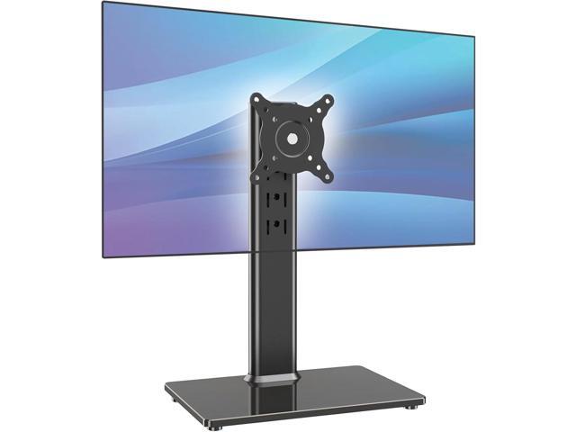 Single Monitor Desk Stand Free-Standing Desk Mount Arm Riser for 13 inch to 32 inch Screen Freestanding VESA Mount Base, Adjustable Height, Tilt,...