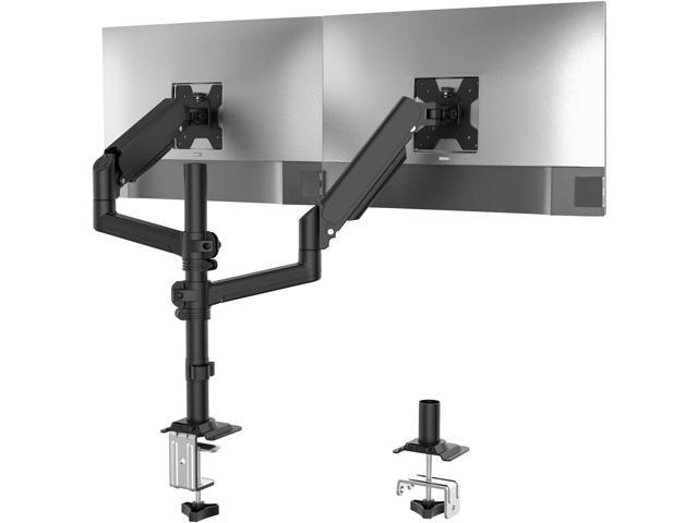 WALI Dual Monitor Mount, 13-32 Inch Adjustable Spring Dual Monitor Arm for Desk Holds Max 19.8 lbs Screens, Swivel Vesa Bracket with C Clamp,...