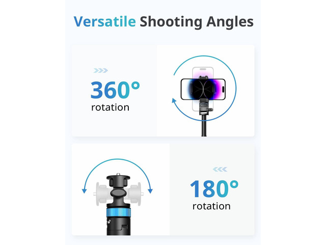 UBeesize 72' Phone Tripod - Tripod for iPhone & Selfie Stick with Phone Holder & Remote - Upgraded, Stable & Portable Stand for iPhone 16/15/14,...