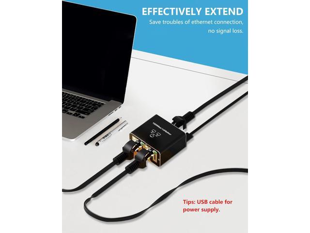 Ethernet Splitter 1 to 2, Gigabit High Speed Ethernet Splitter,1000Mbps RJ45 Network Internet Adapter [4 Devices Simultaneous Networking], Plug and...