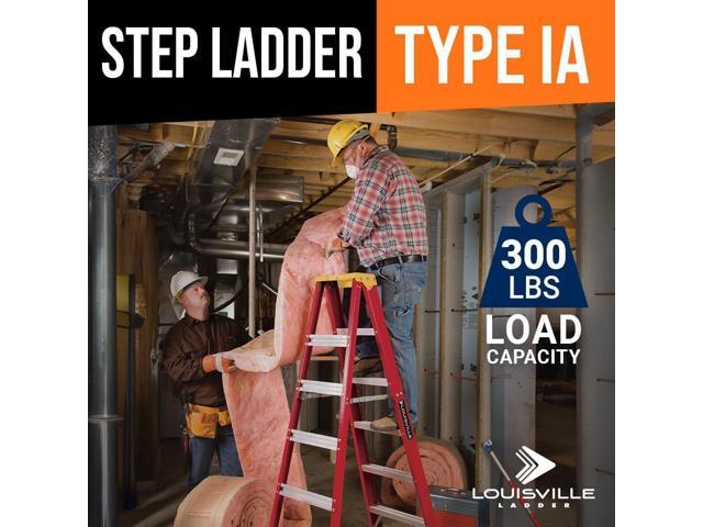 Louisville Ladder 4-Foot Fiberglass Step Ladder, 300-Pound Load Capacity, Type IA, L-3016-04