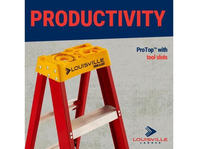 Louisville Ladder 4-Foot Fiberglass Step Ladder, 300-Pound Load Capacity, Type IA, L-3016-04